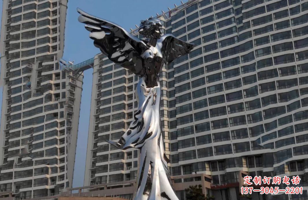 东营不锈钢天使灿烂的城市景观