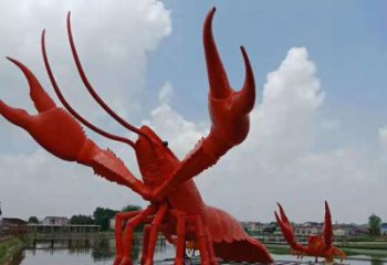 东营不锈钢龙虾动物雕塑艺术之美