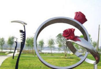 东营不锈钢玫瑰花戒指精致雕塑之美