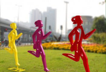 东营勇敢奔跑的女性雕塑