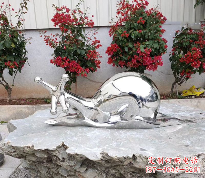 东营不锈钢蜗牛雕塑精致细腻的艺术之美