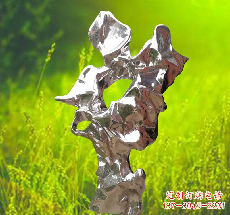 东营太湖石雕塑精致的不锈钢艺术