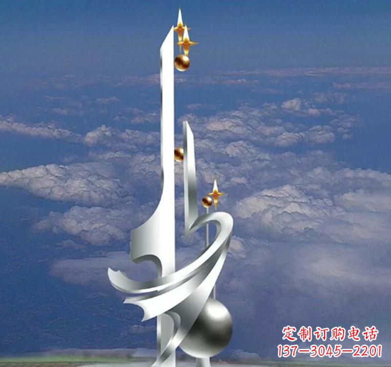 东营不锈钢校园书本雕塑传承知识文化