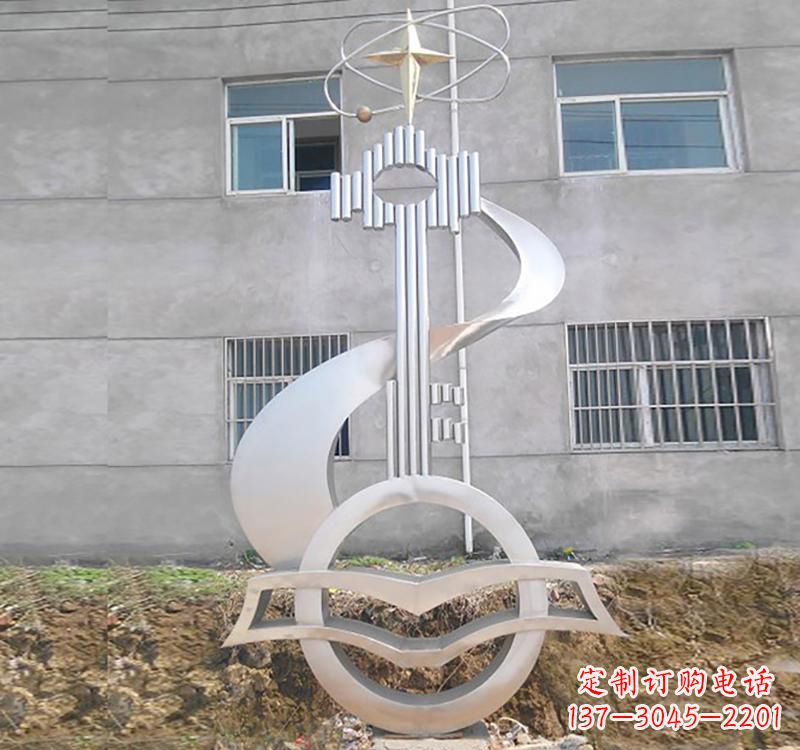 东营不锈钢校园书本钥匙雕塑让回忆留在校园