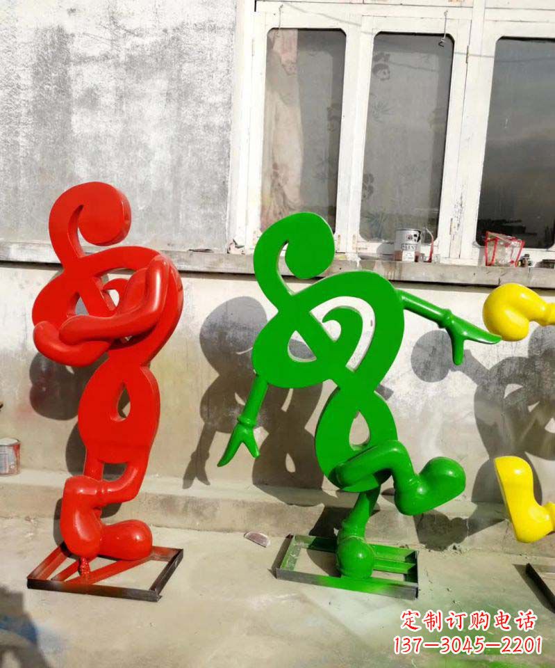 东营美妙音乐不锈钢音符雕塑