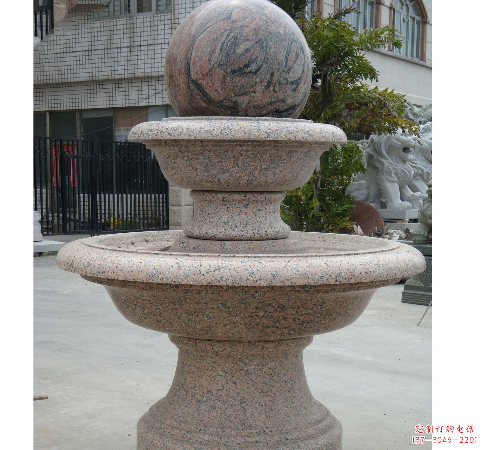 东营财源滚滚石雕风水球喷泉雕塑 (4)