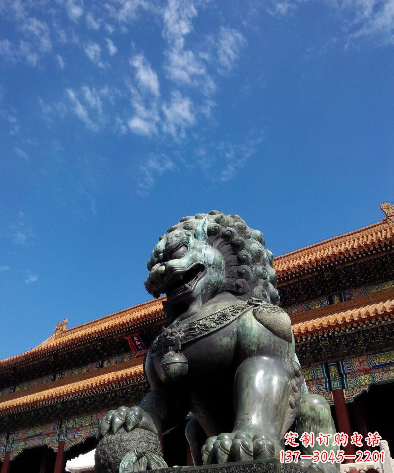 东营铜狮子雕塑——永恒的象征