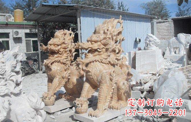 东营麒麟石雕一个具有传统文化精髓的艺术品