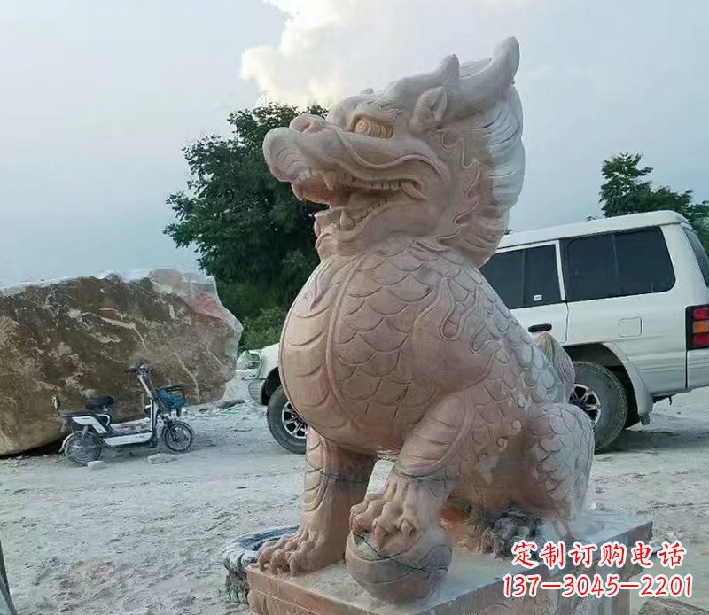 东营麒麟雕塑象征传统文化的精灵