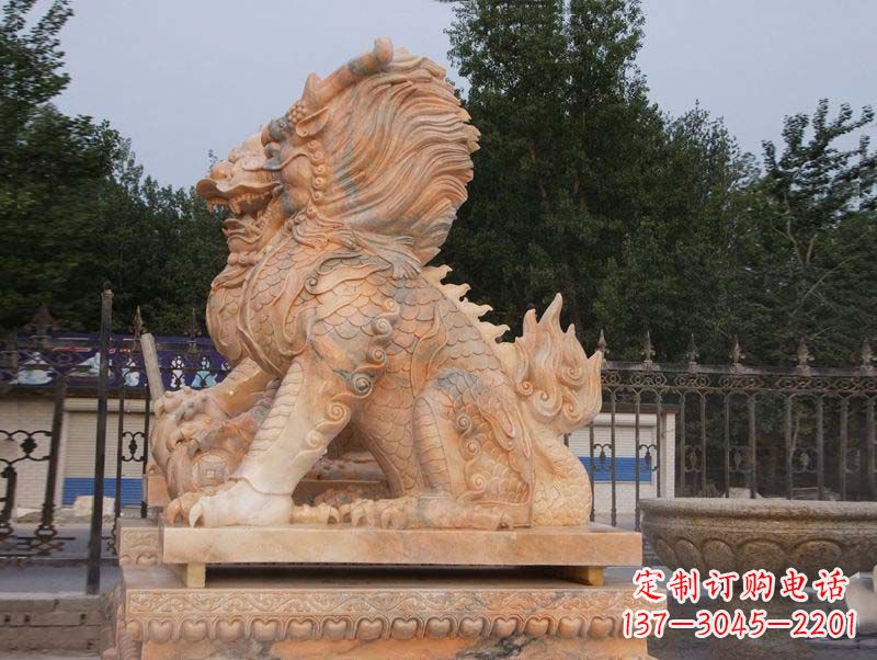 东营麒麟门口镇宅石雕