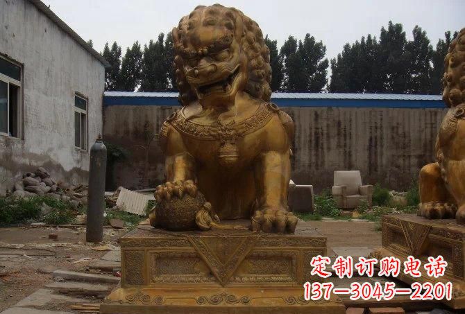 东营静谧的狮子雕塑精美的工艺与精神传承