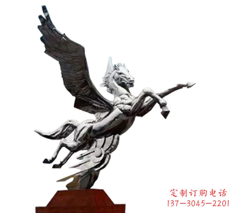 东营城市飞马不锈钢雕塑像
