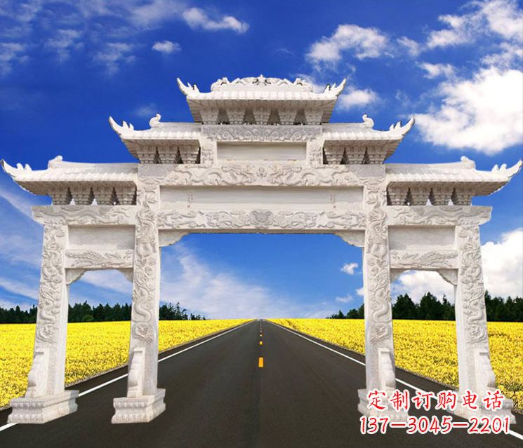 东营城市牌楼石雕——把文化传承到实体之中