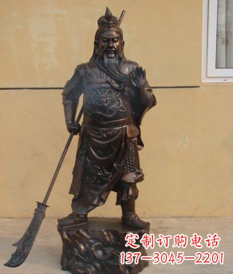 东营关公雕塑祝福人们的神灵