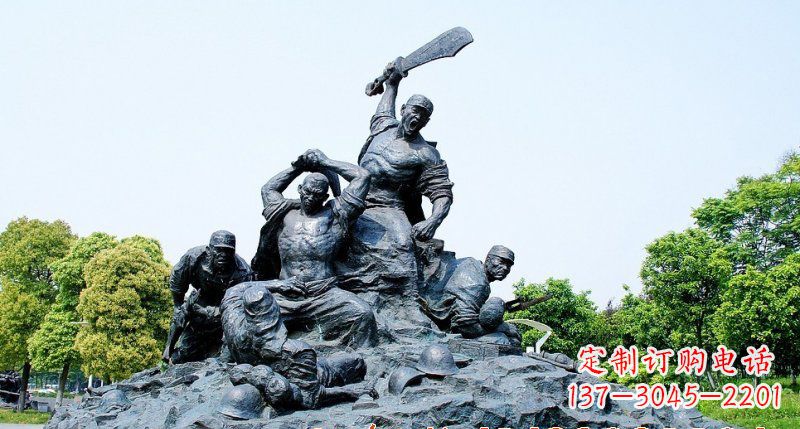 东营红军雕塑传承冲锋精神