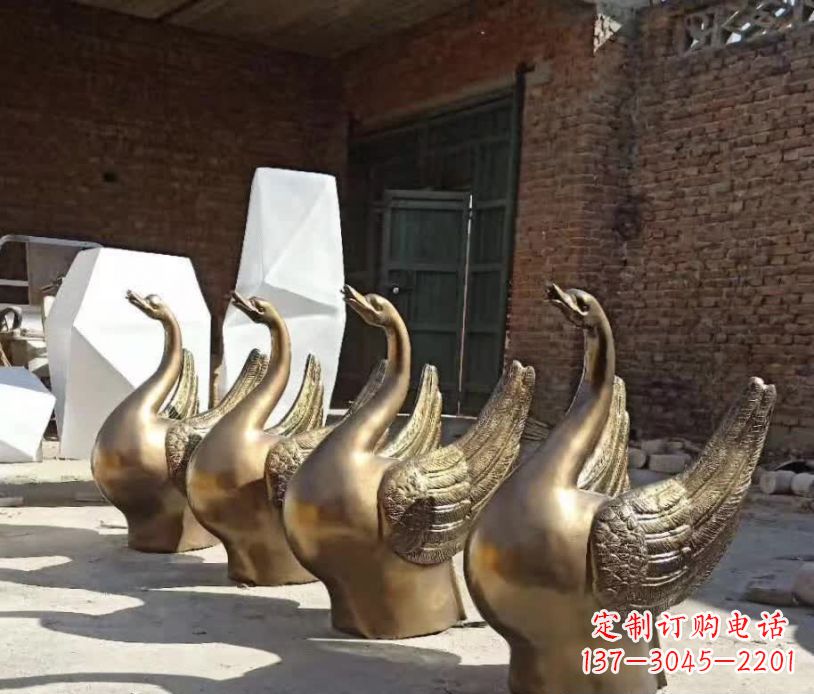 东营精美的天鹅铜雕