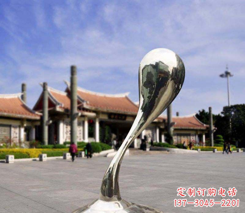 东营抽象水滴广场景观雕塑