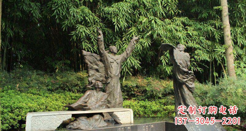 东营昔日名人的铜雕传承