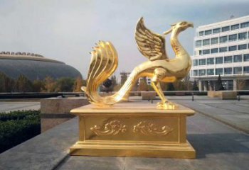 东营城市广场的朱雀雕塑