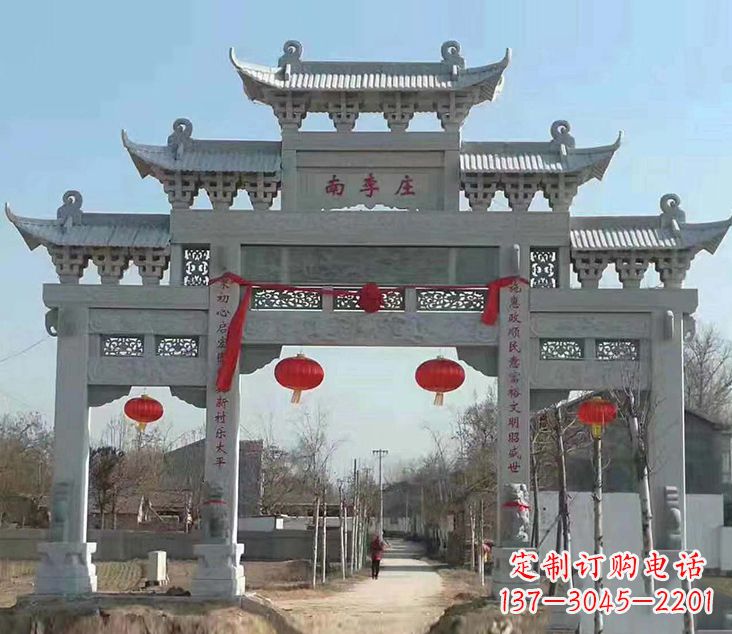 东营祠堂石牌坊雕塑艺术精粹