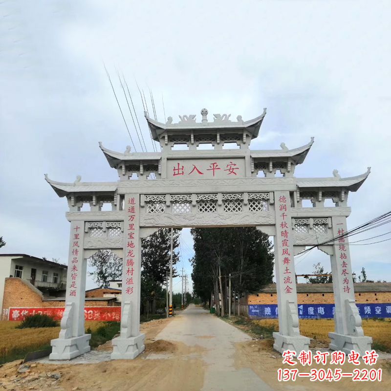 东营石雕牌楼传承民间文化的艺术珍品