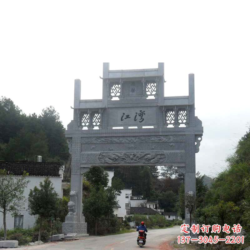 东营精美石牌坊雕塑——传承中国古典文化