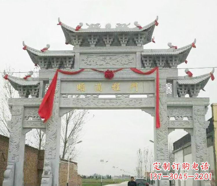 东营牌坊雕塑纪念历史,传承文化