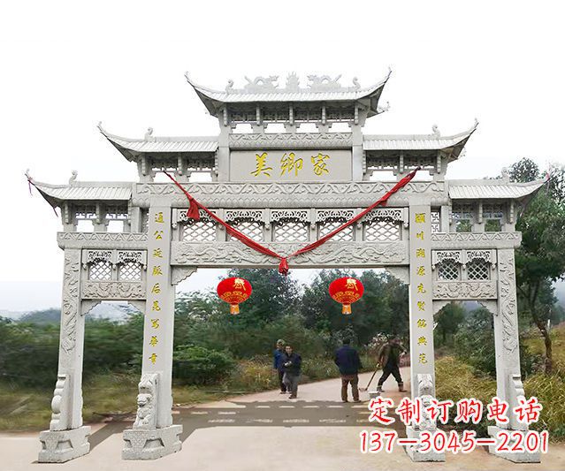 东营牌坊雕塑珍贵的传统文化