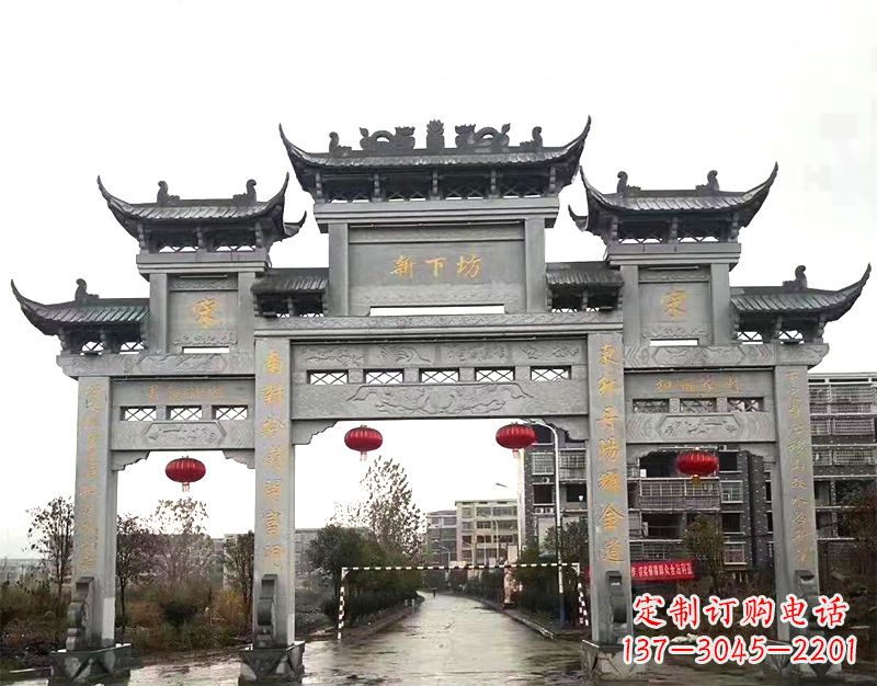 东营村庄石牌坊雕刻传统工艺的精美瑰宝