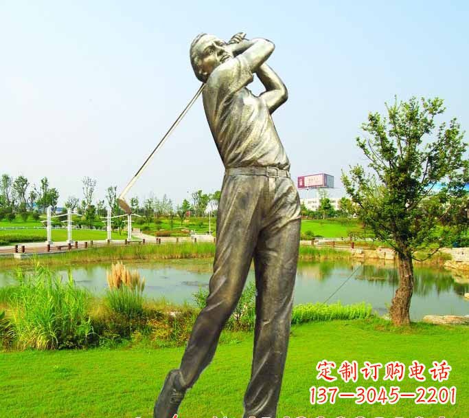 东营高尔夫球雕塑把高尔夫运动熔铸成艺术