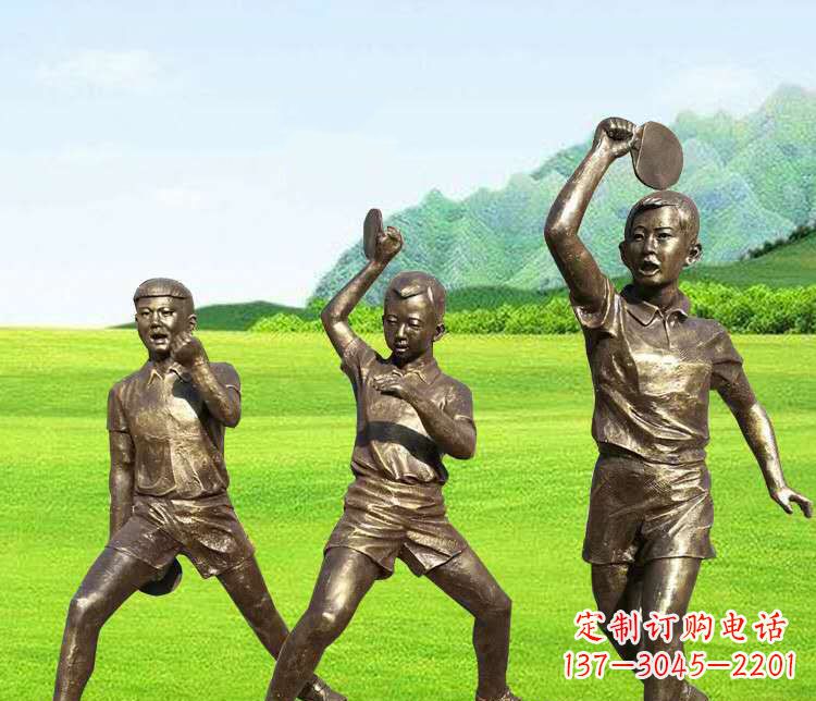 东营乒乓球雕塑激发运动热情