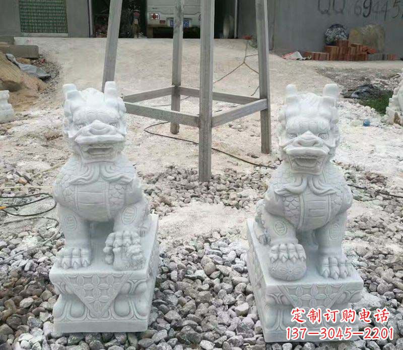 东营麒麟门口镇宅招财石雕