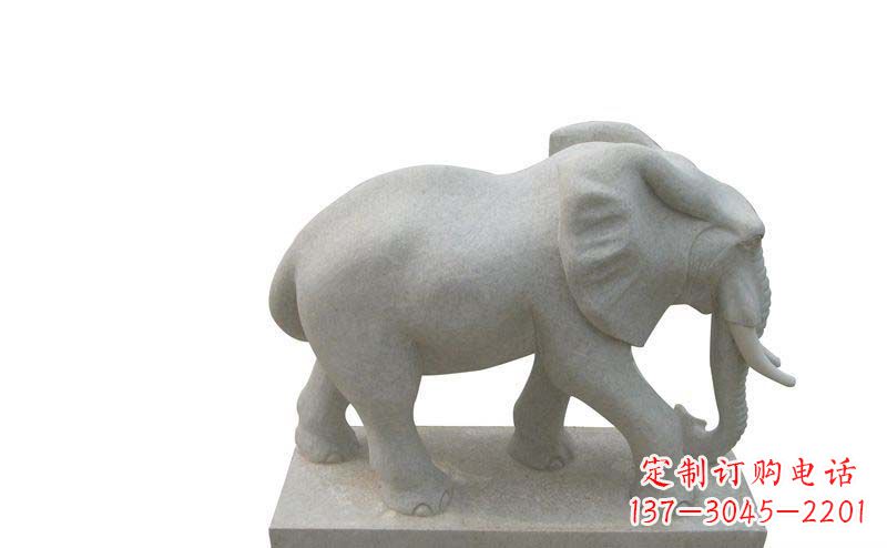 东营大象雕塑大理石大象公园的精美艺术