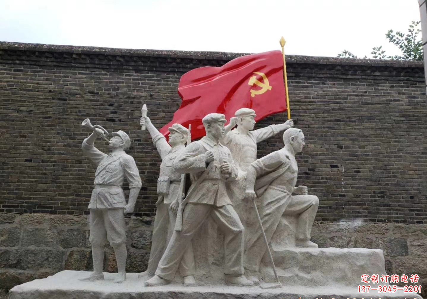 东营红军雕塑把热血革命历史永久留存