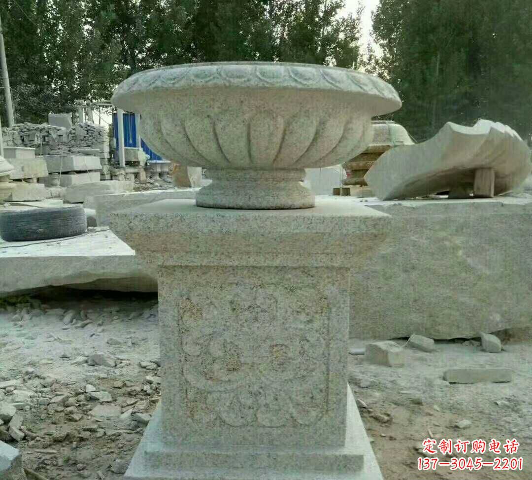 东营大理石花盆雕塑