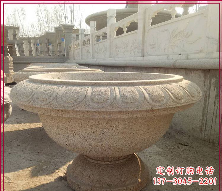 东营大理石花盆雕塑