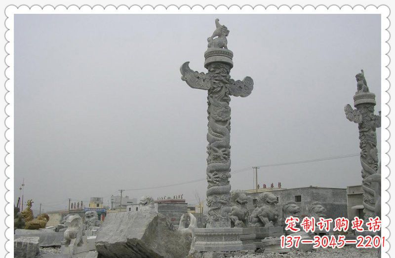 东营精致雕刻,大理石华表雕塑