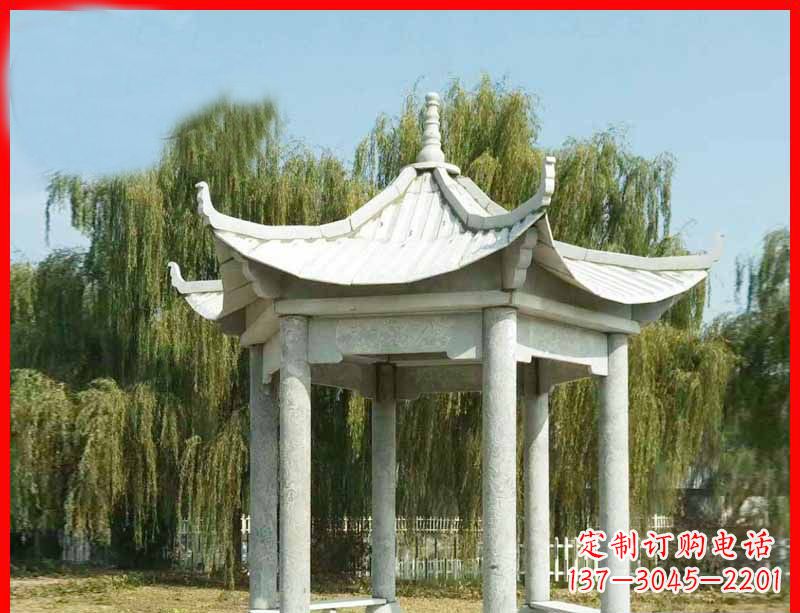 东营精美大理石凉亭雕塑