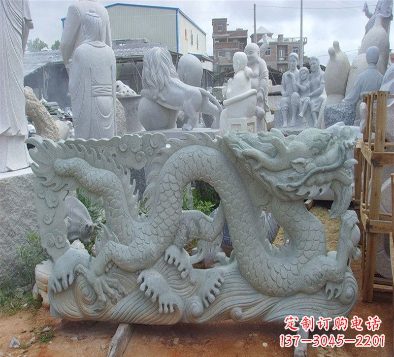 东营大理石龙石雕传承古老文化,精雕细琢的艺术品