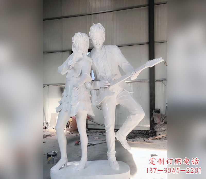 东营精美大理石吉他雕塑