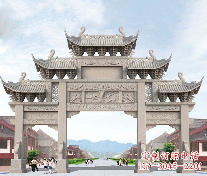 东营大理石牌坊石雕艺术品