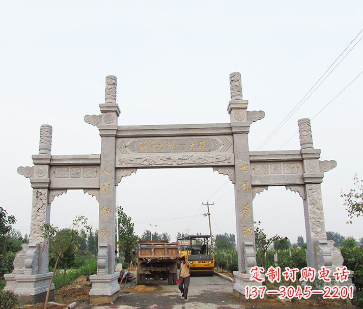 东营大理石牌坊石雕,艺术精髓永不凋零