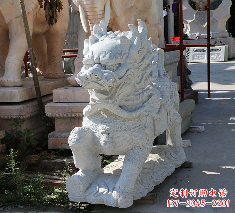 东营大理石镇宅——麒麟雕塑