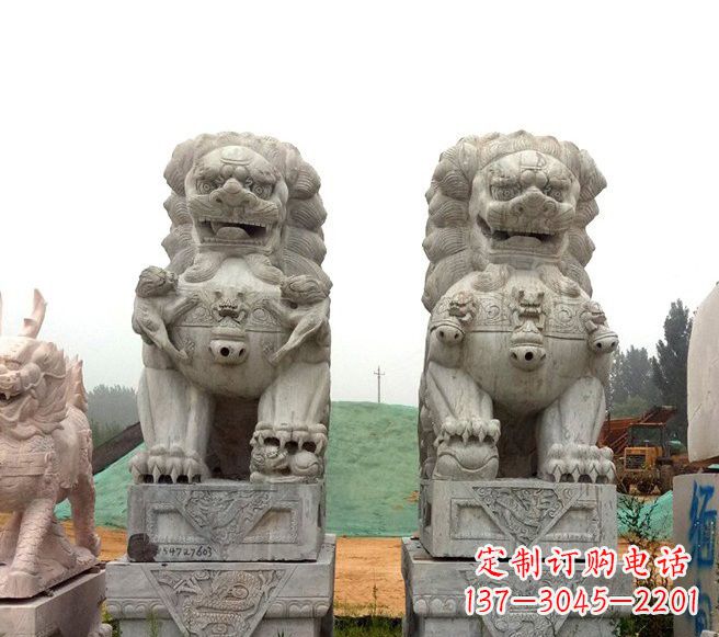 东营传统大理石狮子雕塑