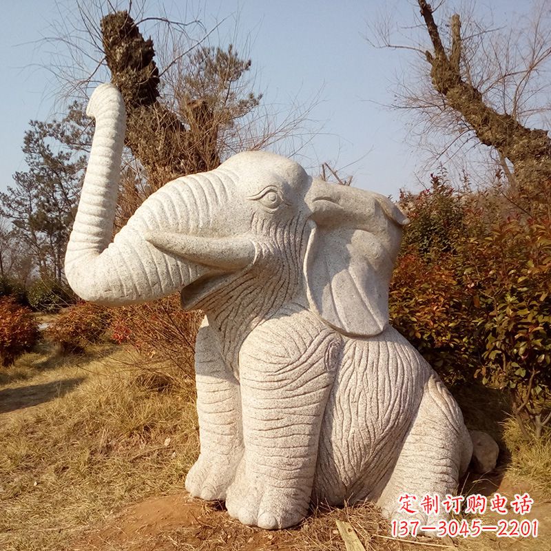 东营大象公园的浮雕石壁