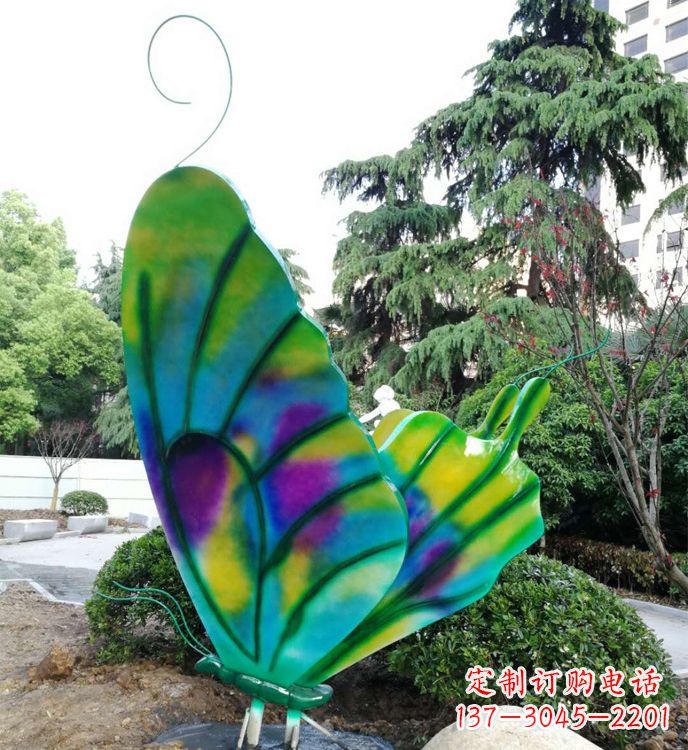 东营不锈钢蝴蝶雕塑,装点城市广场