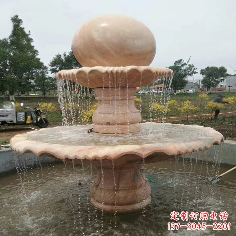 东营精美石材风水球雕塑