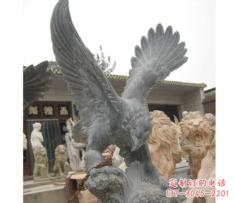 东营中领雕塑神秘的老鹰石雕