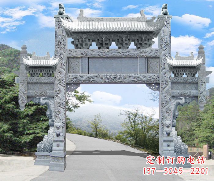 东营精美牌坊雕塑