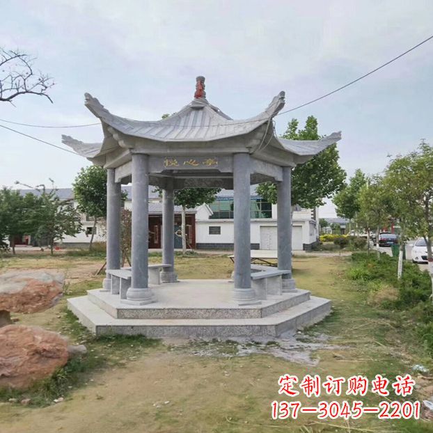 东营中领雕塑 | 六角石凉亭公园雕塑